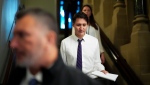 Prime Minister Justin Trudeau arrives to a caucus meeting on Parliament Hill in Ottawa, Wednesday, Nov. 27, 2024. (Sean Kilpatrick / The Canadian Press)