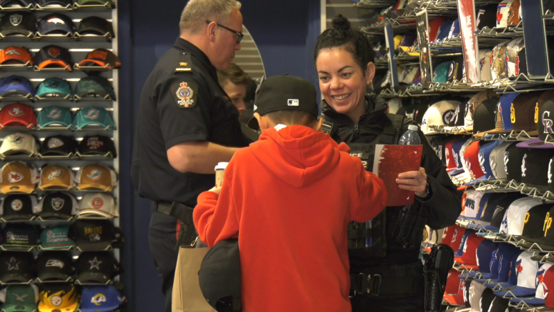 Twenty students in total were able to able to take the day away from the classroom Wednesday and spend time at the Cornwall Centre. (MickFavel/CTVNews) 