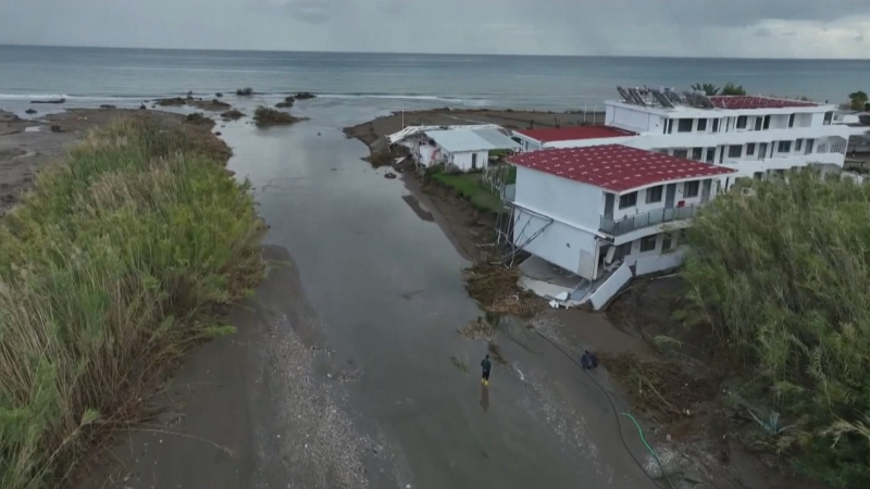 Flooding in Greece.