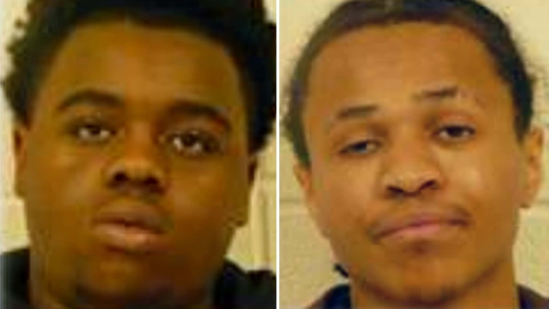 Trevone Ball-Barnes (left) and Remario Murdock (right) have been charged in connection with a jewelry store robbery in Markham. (York Regional Police)