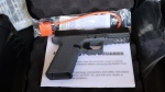 The Canada Border Services Agency provided this photo of a prohibited firearm seized at a border crossing in Surrey, B.C. 