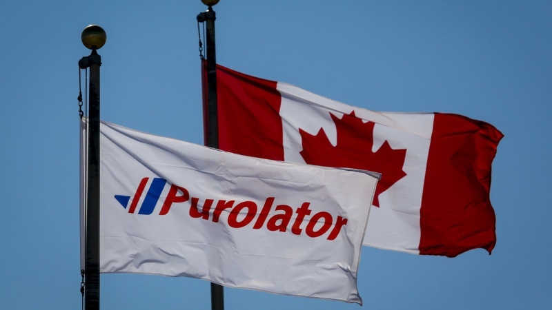 The main Purolator sort plant is seen in Calgary, Alta., Saturday, May 9, 2020. THE CANADIAN PRESS/Jeff McIntosh