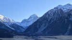 New Zealand's highest peak, Aoraki, centre, is seen in the Aoraki/Mount Cook National Park, on Aug. 17, 2020. (AP Photo/Mark Baker)