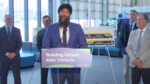 Prabmeet Sakaria, Ontario’s Minister of Transportation, made the announcement Friday. (Eric Taschner/CTV News)