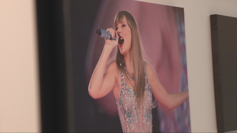 Jasmeet Sidhu, who has taken thousands of photos of Taylor Swift during her many concerts, is showcasing her best work in Vancouver on Saturday. (CTV News)
