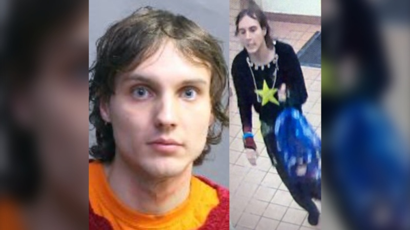 Phoenix Macrae-Therien, 26, of Toronto, is wanted in connection with a forcible confinement investigation in Scarborough. (TPS photos)