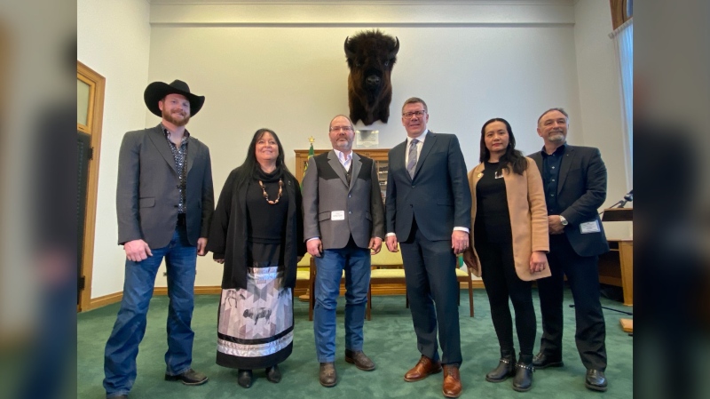 Bison ‘shoulder’ was officially unveiled on Tuesday by the Premier at the Saskatchewan Legislature. (Gareth Dillistone / CTV News) 