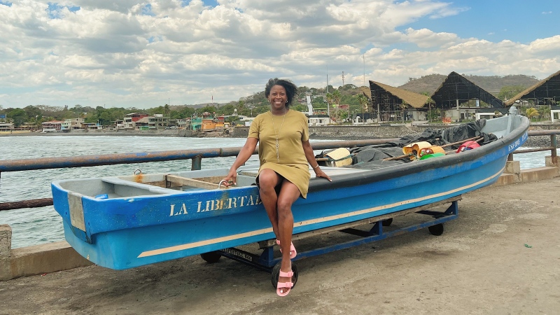 Ruth White can seen at La Libertad, El Salvador (Photo by Ruth White)