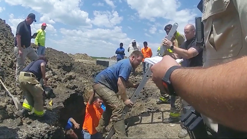 Man buried alive in trench files lawsuit