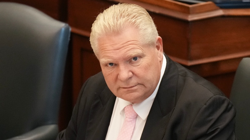 Ontario Premier Doug Ford attends Question Period at the Ontario Legislature in Toronto on December 3, 2024. THE CANADIAN PRESS/Chris Young 