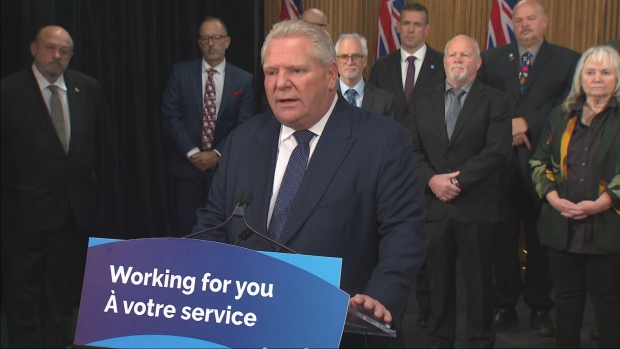 Premier Doug Ford holds a news conference Thursday December 12, 2024.  