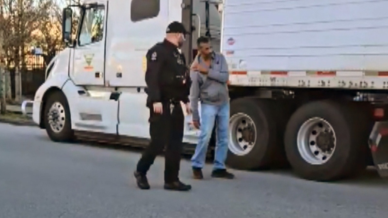 Video shows trucker's sobriety test after crashes 