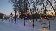 The Yorkton Lions Club has opened their first "Wonders of Winter" Christmas lights project with over 20 different holiday displays for people to enjoy. (Sierra D'Souza Butts/CTV News)