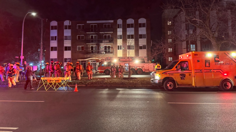 A three-alarm fire in Montreal-North leaves 30 families homeless.