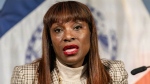 Ingrid Lewis-Martin, chief advisor to New York Mayor Eric Adams, speaks during a press conference at City Hall in New York, Tuesday, Dec. 12, 2023. (AP Photo/Peter K. Afriyie)