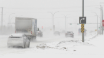 Drivers on snowy roads on Wednesday, Dec. 18, 2024. (Cam Wiebe/CTV News Edmonton)