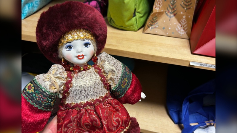 A forgotten doll left behind on GO Tranist this year. (CTV News Toronto/Alex Arsenych)