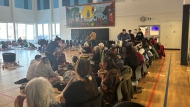 A gathering was held at the mâmawêyatitân centre on Dec. 21 to celebrate the Winter Solstice. (Hallee Mandryk / CTV News) 