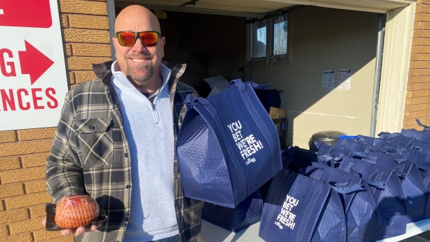 Cindy’s co-owner Jason Martin said they hope to make the holiday food drive-thru an annual tradition (Robert Lothian/CTV News Windsor)