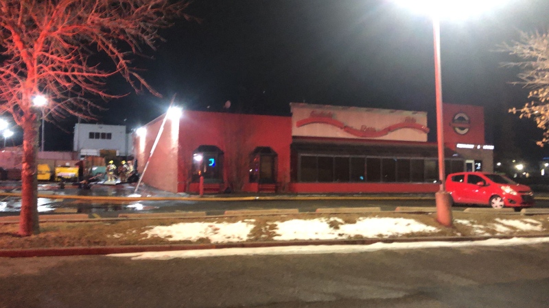 The Calgary Fire Department was called to the Paul's Pizza location on 32 Avenue N.E. for reports of a fire outside the building on Dec. 23, 2024.