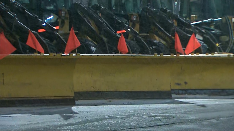 Snow plows are ready to go in this undated file image.