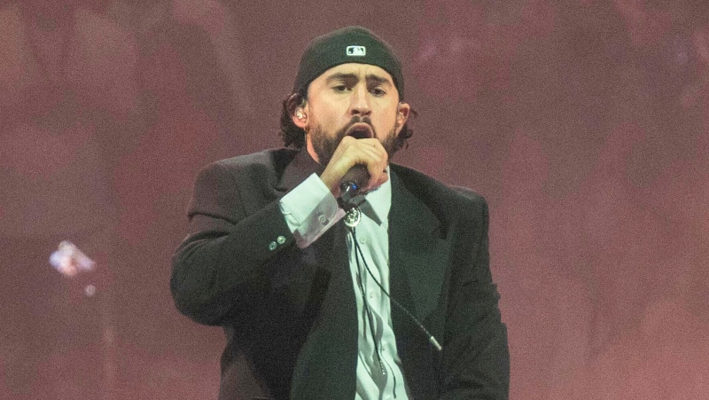 Bad Bunny performs during "The Most Wanted Tour" at State Farm Arena in Atlanta on May 15, 2024. (Photo by Paul R. Giunta/Invision/AP, File)