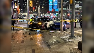 2 officers sent to the hospital following crash involving Toronto police SUV, car