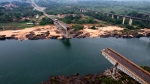 The Juscelino Kubitschek Bridge is collapsed into the Tocantins River in Estreito, Maranhao state, Brazil, Tuesday, Dec 24, 2024. (AP Photo/Marinho Drones)