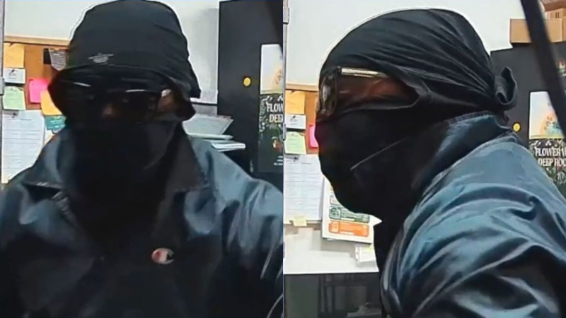 Hamilton police release suspect images of a man wanted in connection with an armed robbery at a cannabis dispensary in Ancaster. (Hamilton Police Service)