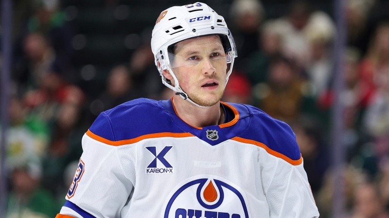 Edmonton Oilers forward Jeff Skinner during NHL action on Dec. 12, 2024, in St. Paul, Minn. (Matt Krohn/Associated Press)