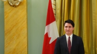 Prime Minister Justin Trudeau looks on during a cabinet swearing-in ceremony at Rideau Hall in Ottawa, Dec. 20, 2024. THE CANADIAN PRESS/Sean Kilpatrick