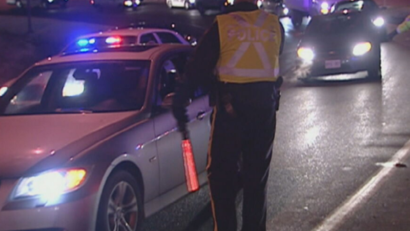 Police pullover drivers in a R.I.D.E. program in this undated image.