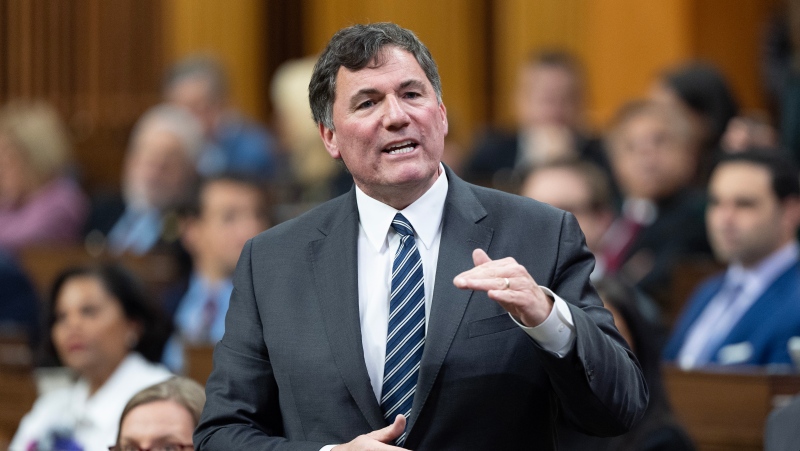 Finance Minister Dominic LeBlanc rises during Question Period, Tuesday, Dec. 17, 2024 in Ottawa. (THE CANADIAN PRESS/Adrian Wyld)