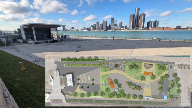 COncept plans for Festival Plaza near 340 Riverside Drive East in Windsor, Ont. (Source: City of Windsor)