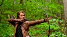 In this image released by Lionsgate, Jennifer Lawrence portrays Katniss Everdeen in a scene from "The Hunger Games," which opened on Friday, March 23, 2012.  (AP Photo/Lionsgate, Murray Close, File)