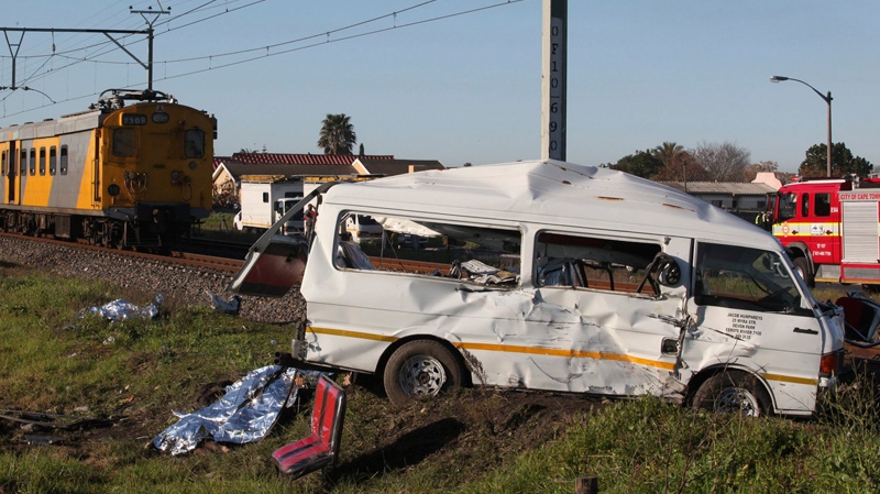 Train hits van in South Africa; kills at least 9 kids | CTV News